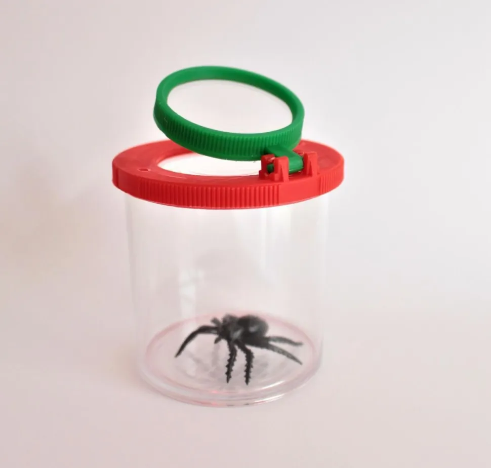 Insektglas med forstørrelsesglas, Ø 6 cm.