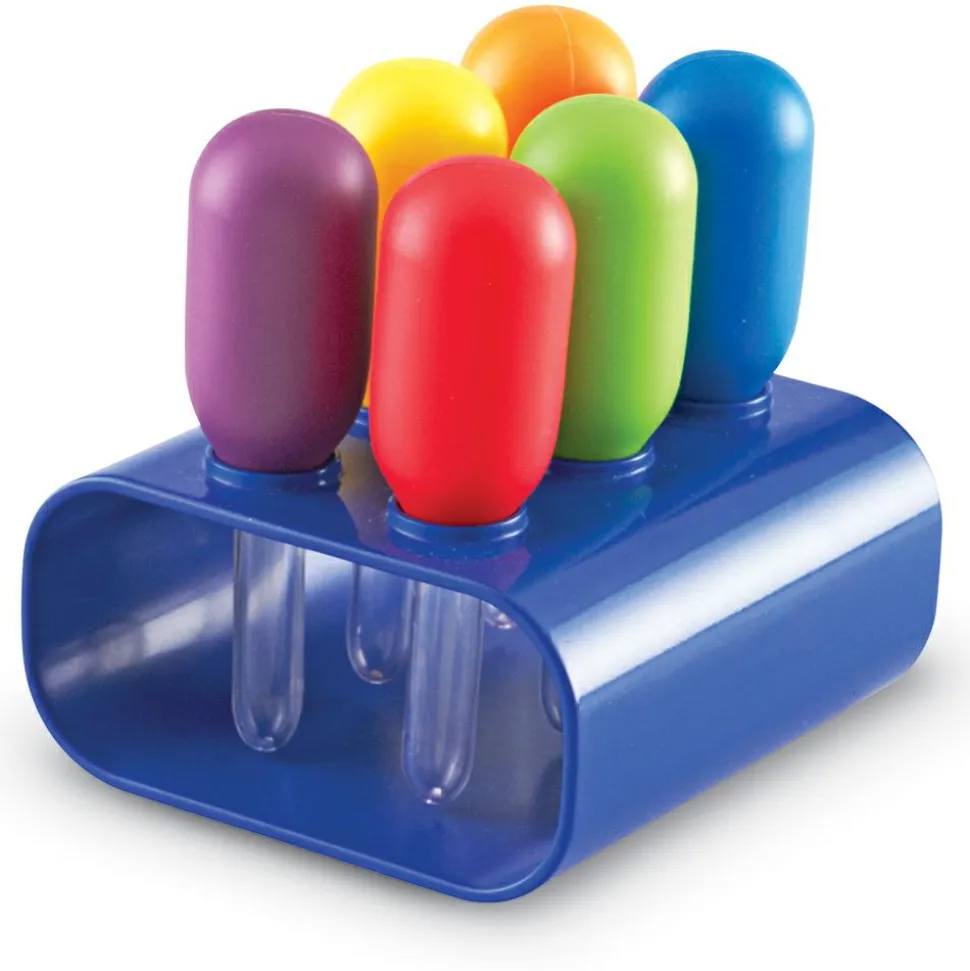Kæmpe pipette med stativ, 6 stk.