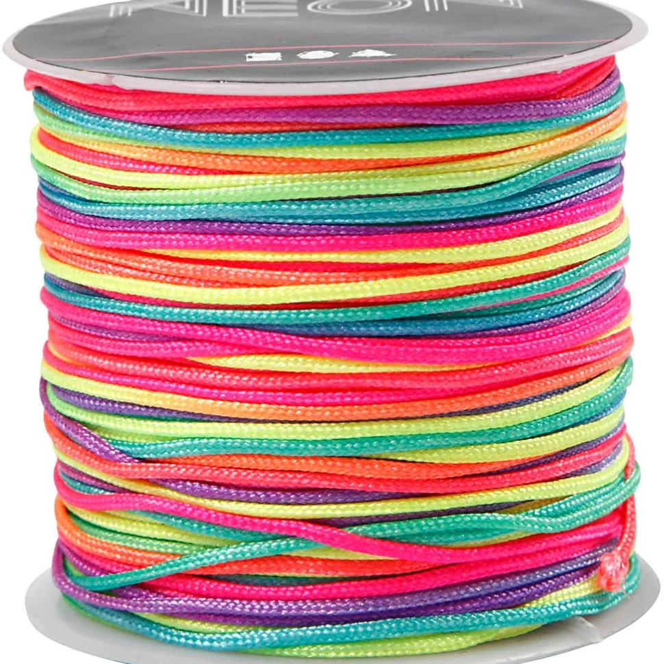 Knyttesnor i nylon - Neon, 28 m.