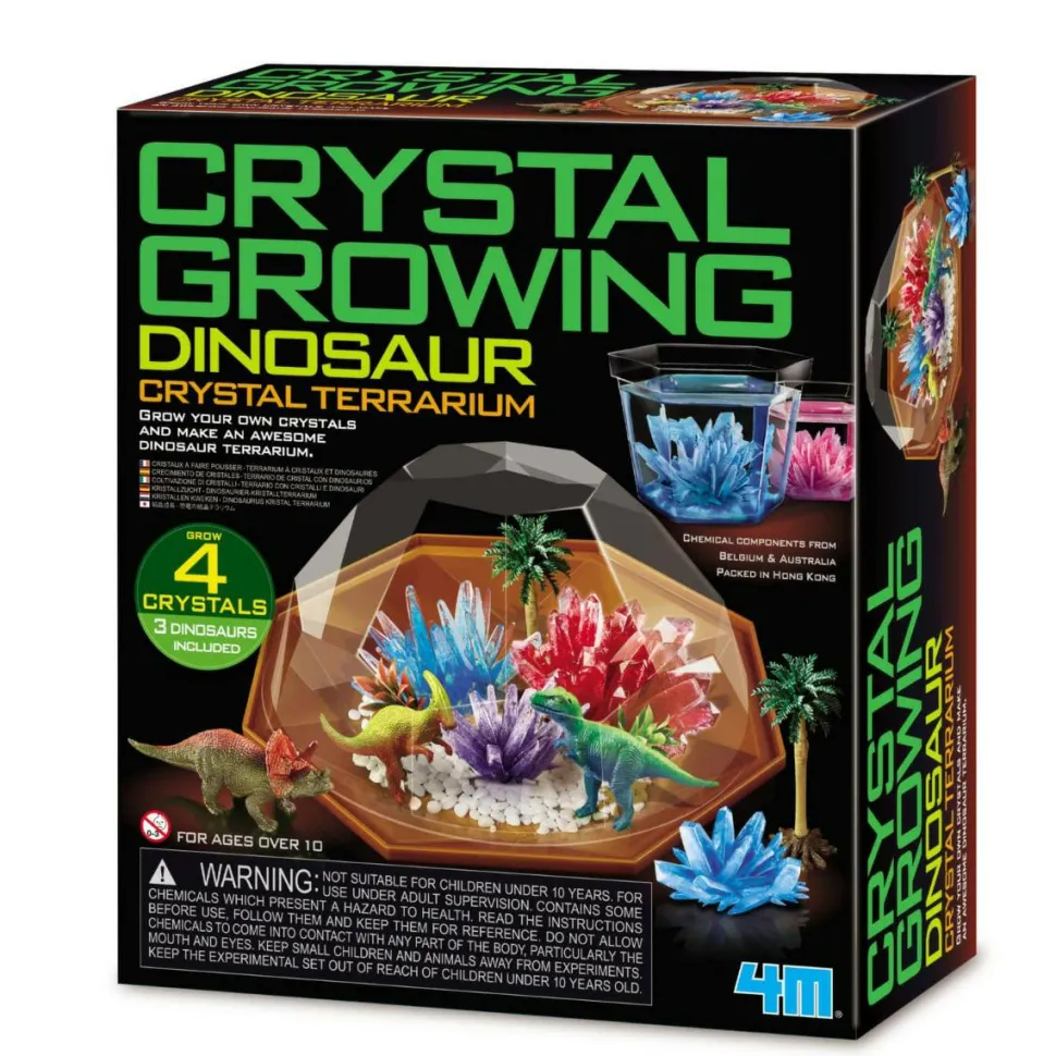 Krystaldyrkning - Dinosaurterrarium