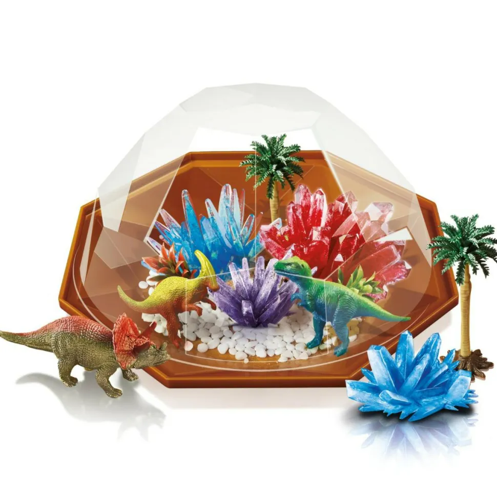 Krystaldyrkning - Dinosaurterrarium