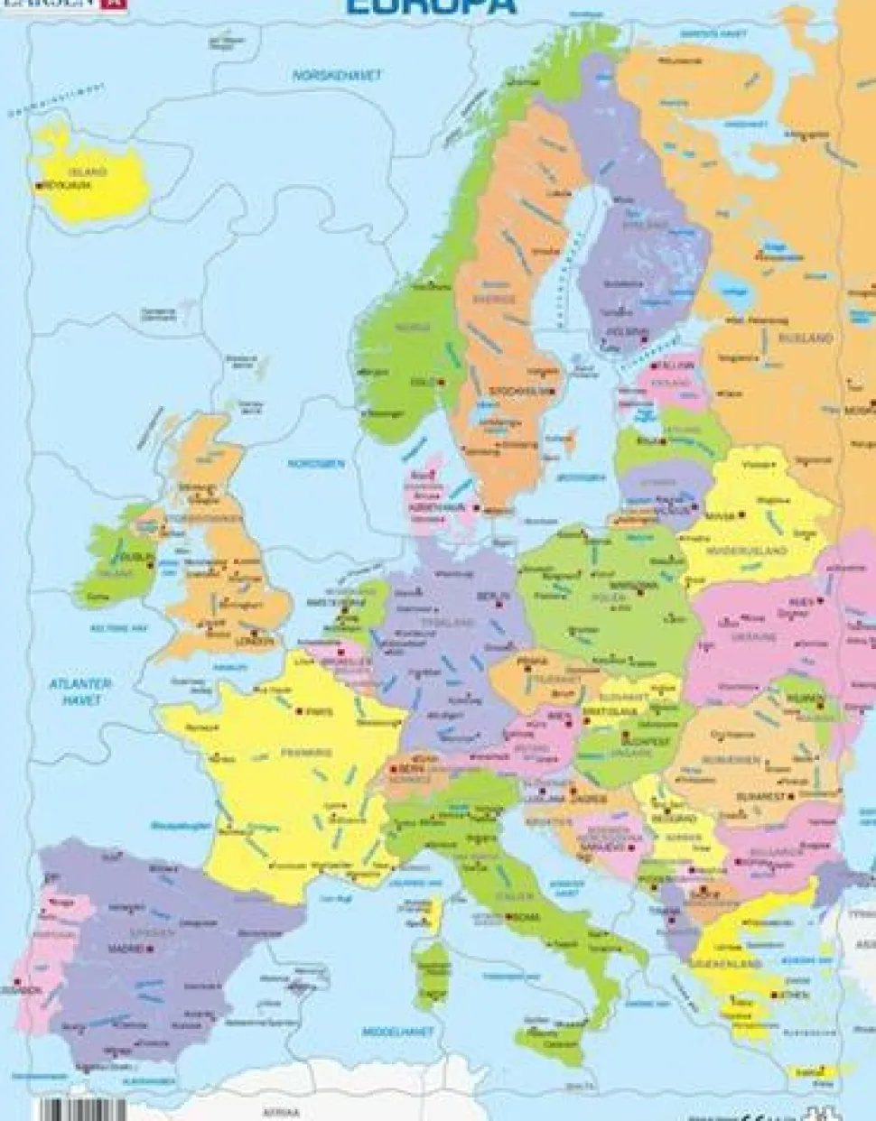 Larsen puslespil - Europakort