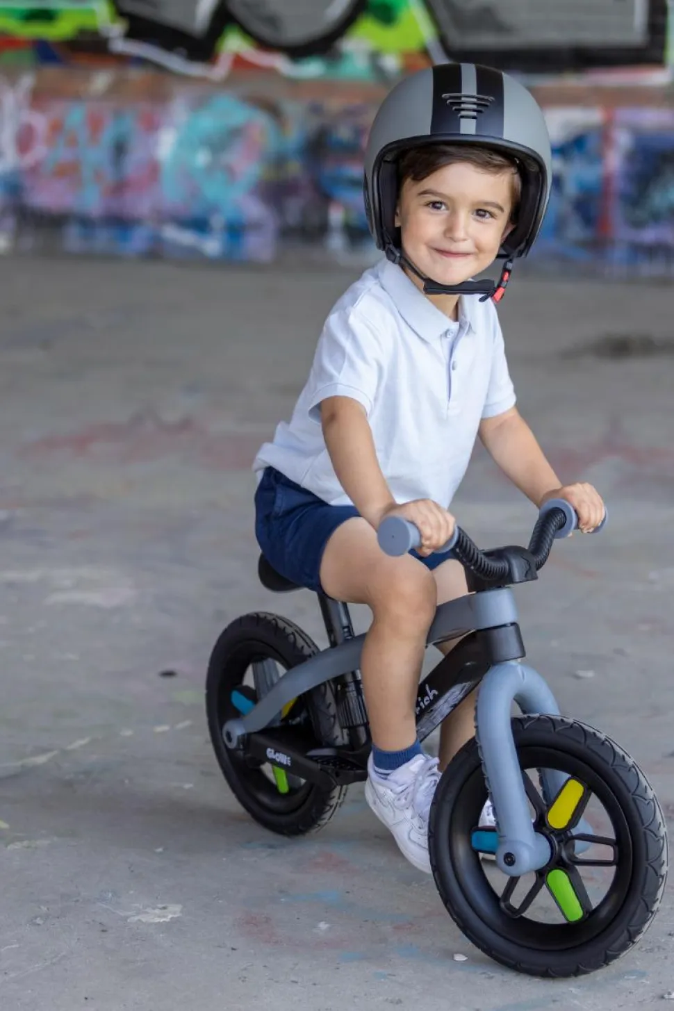 Løbecykel BMXie GLOW - Antracit (2-5 år)