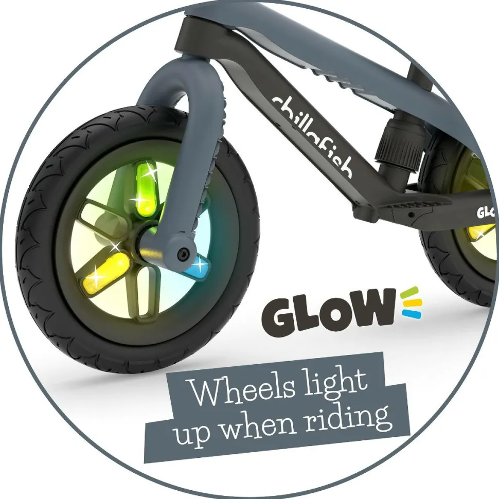 Løbecykel BMXie GLOW - Antracit (2-5 år)