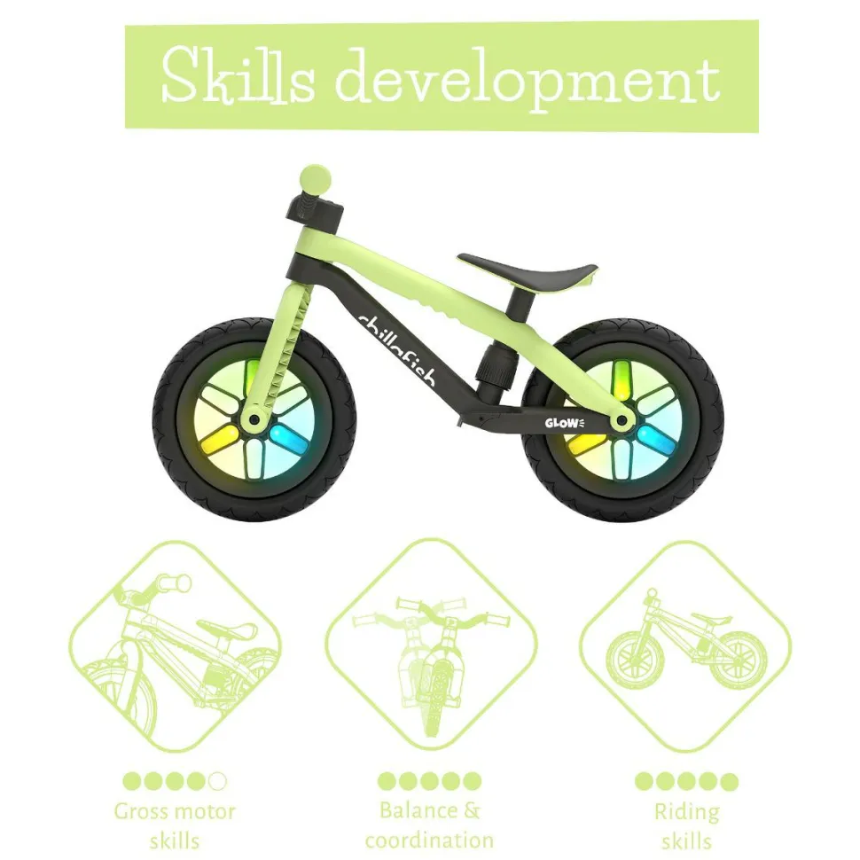 Løbecykel BMXie GLOW - Pistacie (2-5 år)
