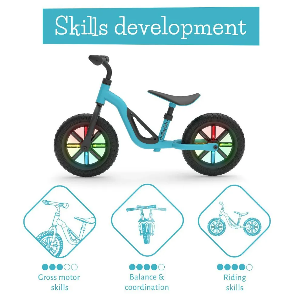Løbecykel Charlie GLOW - Blå (18 mdr - 4 år)
