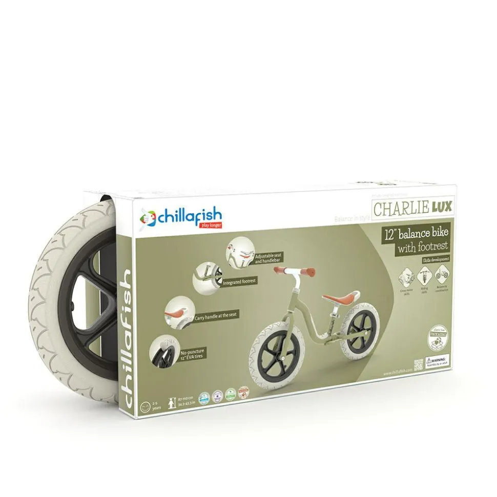Løbecykel Charlie LUX - Oliven (2-5 år)