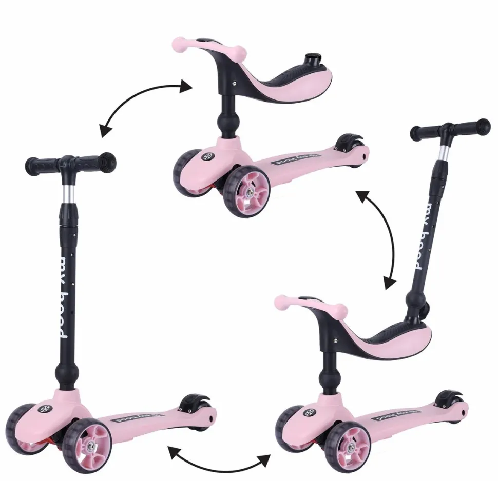 Løbehjul/Løbecykel - Kick'n'Ride, Rosa