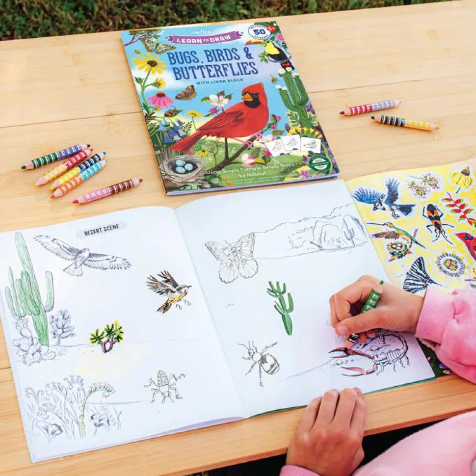 Lær at tegne - Bugs, Birds & Butterflies
