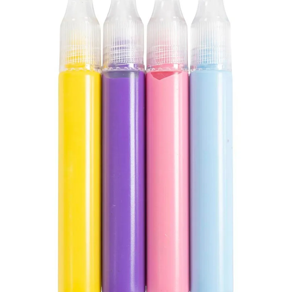 Lyspenne - Blå/pink/lilla/gul, 4 x 30 ml