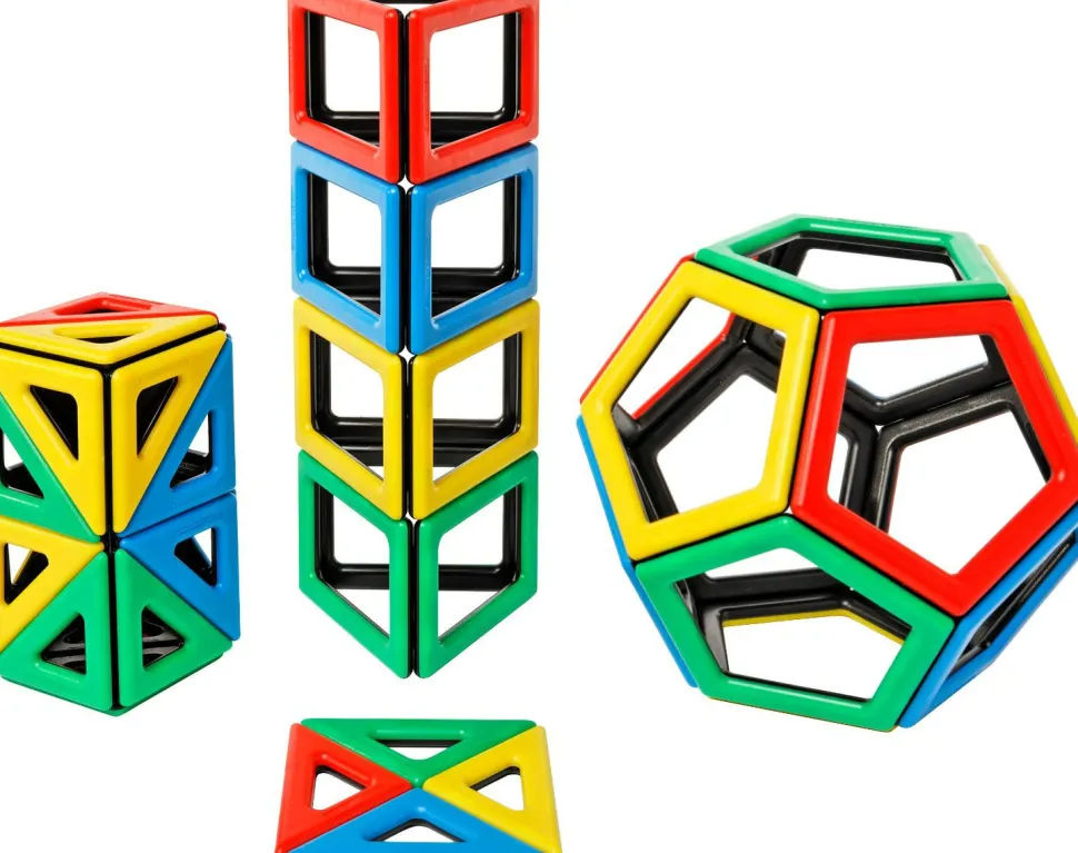 MAG Polydron | Sæt m. ekstra figurer | 48 dele