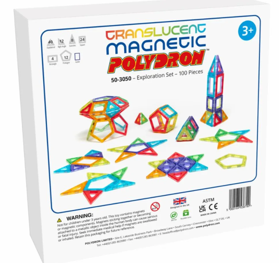 MAG Polydron | Transparent | 100 dele