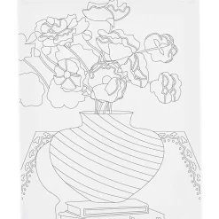 Malerlærred 24 x 30 cm - Buket i vase