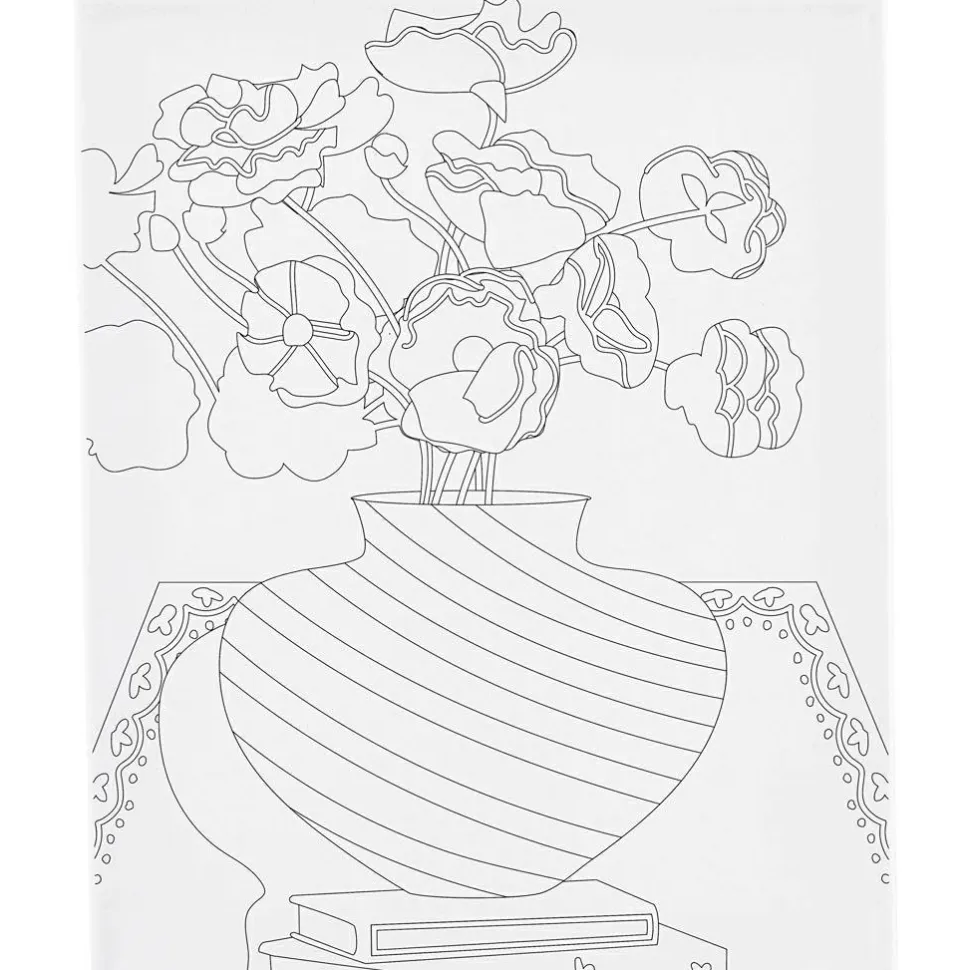 Malerlærred 24 x 30 cm - Buket i vase