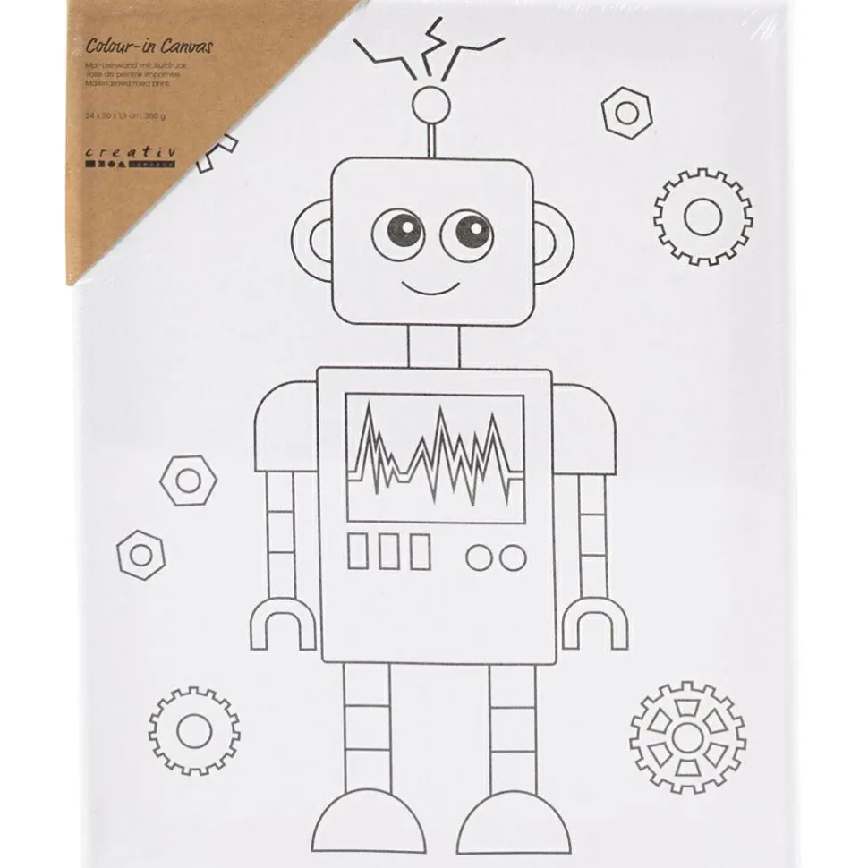 Malerlærred 24 x 30 cm - Robot