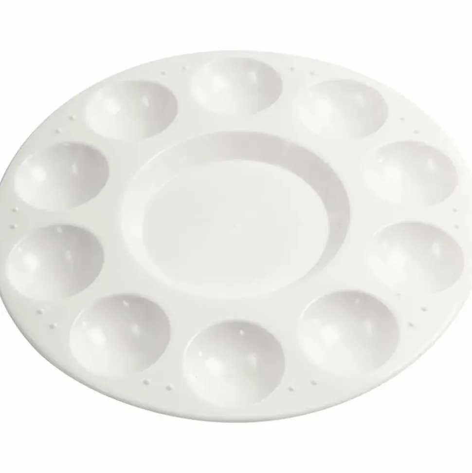 Malerpalette i plast - Ø 17 cm