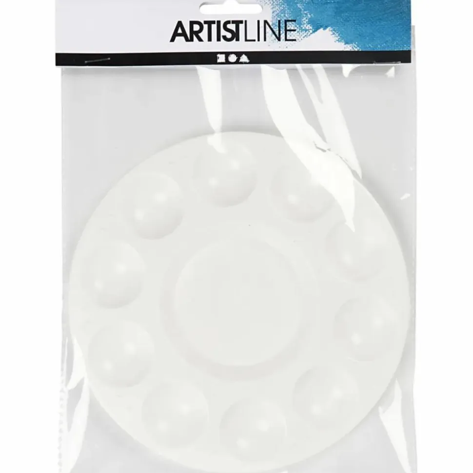Malerpalette i plast - Ø 17 cm