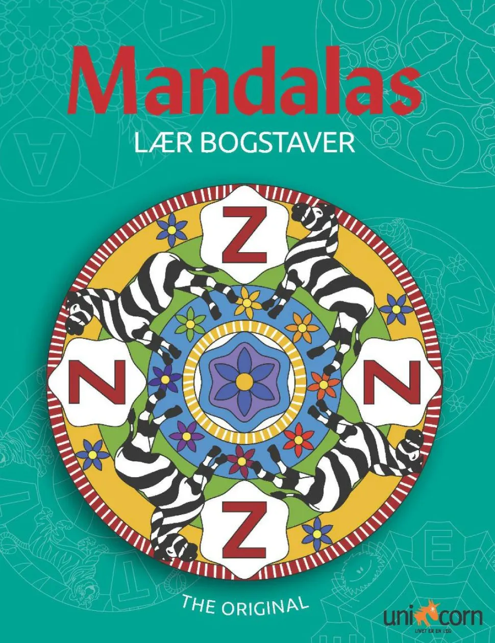 Mandalas malebog - Lær bogstaver