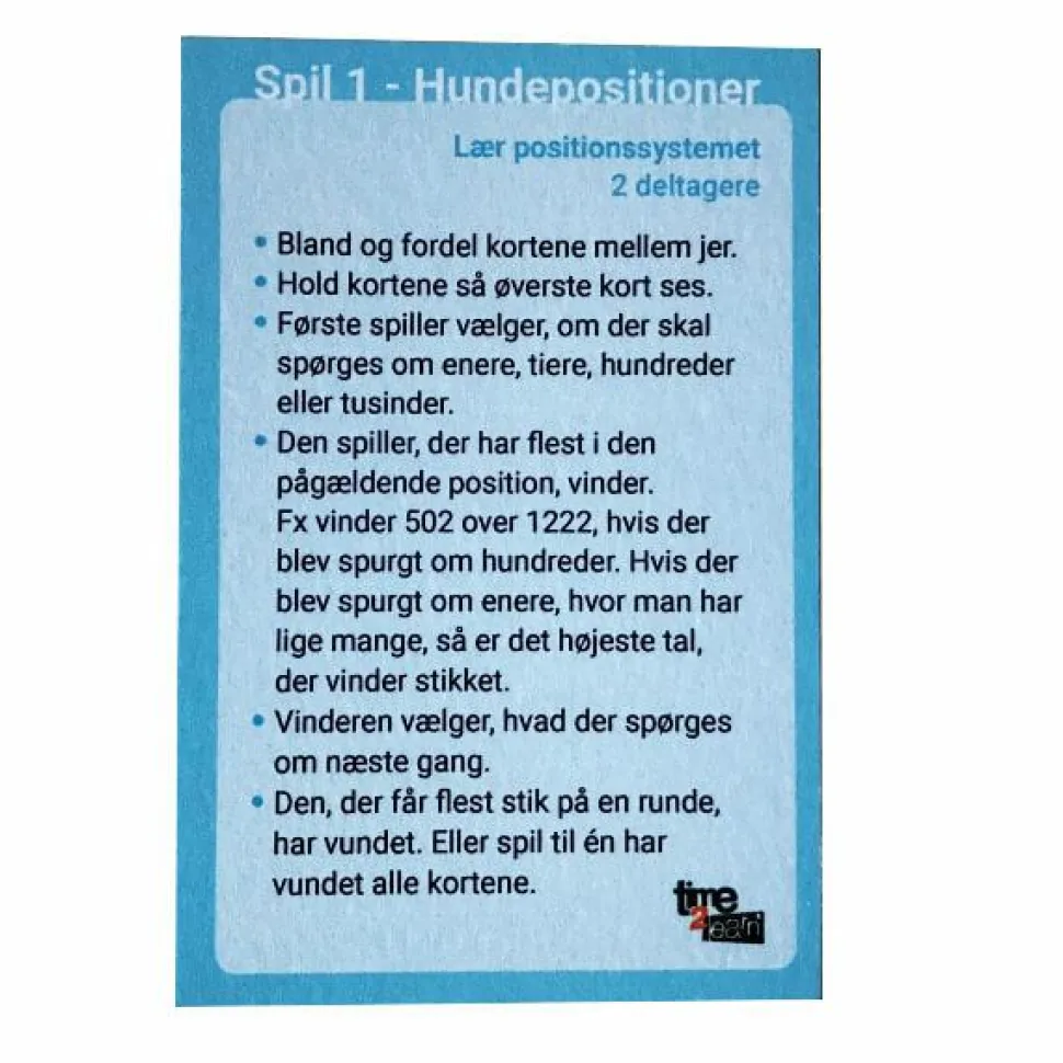 Matematik | 2. klasse | Hundepositioner
