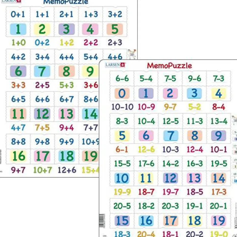 Memo Puslespil - Plus / Minus