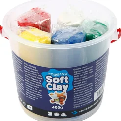 Modellervoks Soft Clay - Basisfarver, 400 gr.
