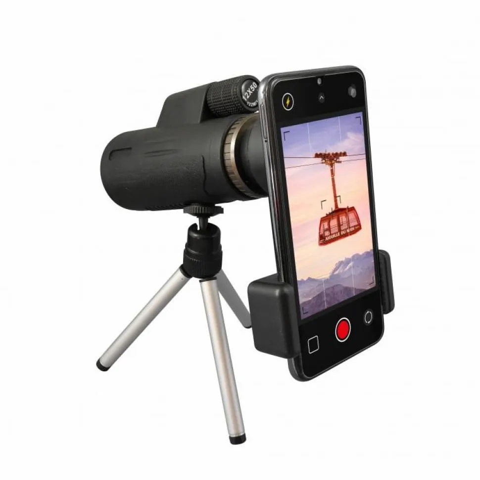 Monokulær kikkert 12x - Inkl. smartphone adapter