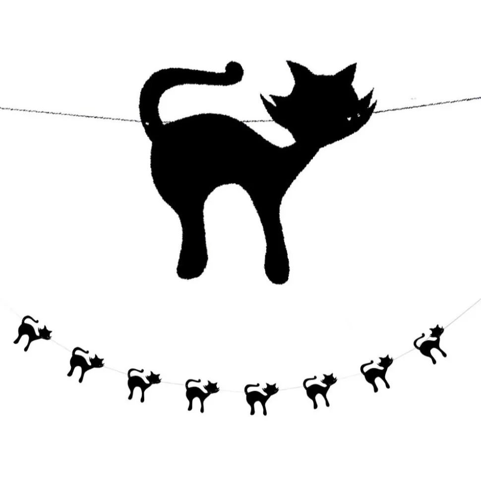 Papirguirlande - Katte, 300 cm