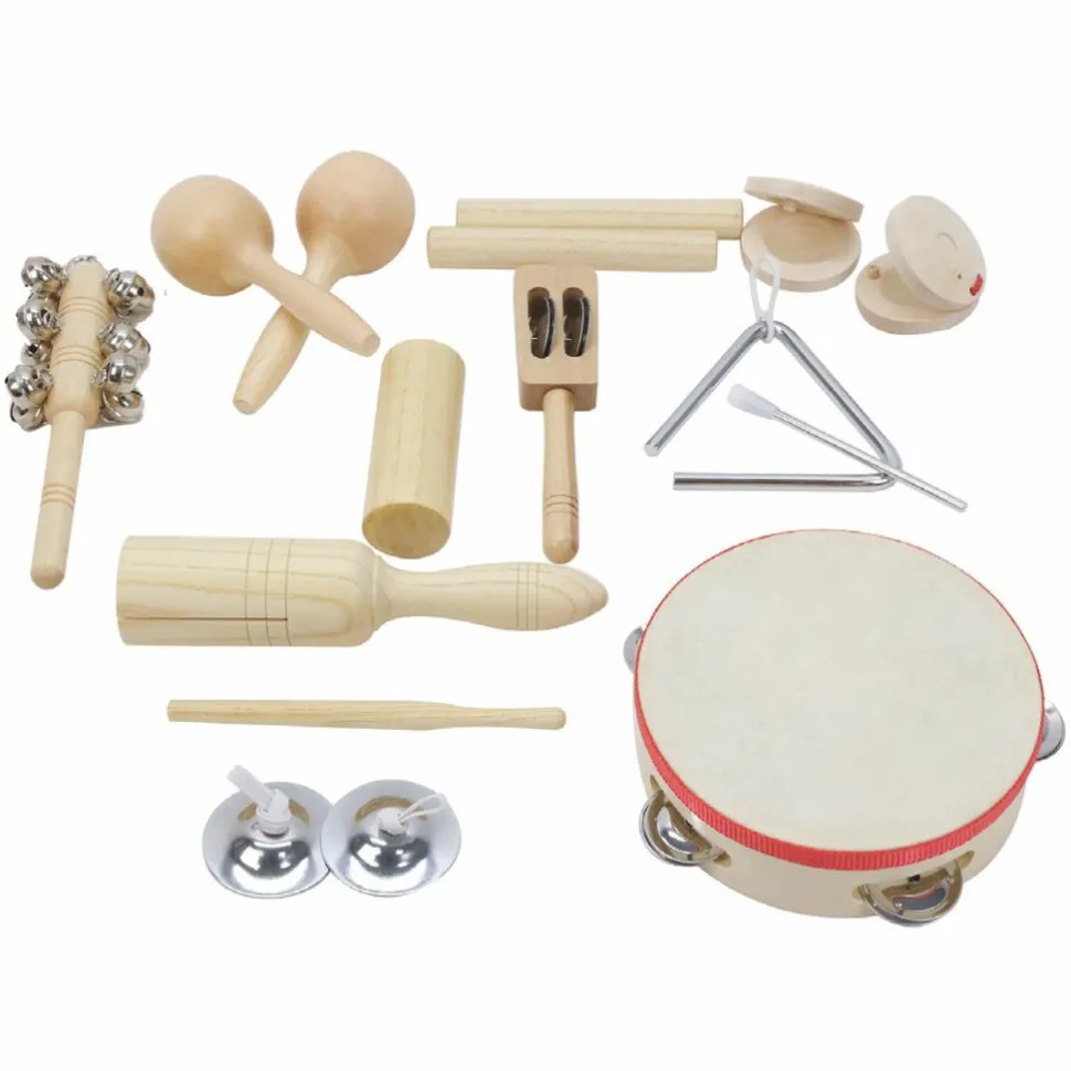 Percussionsæt med 11 instrumenter