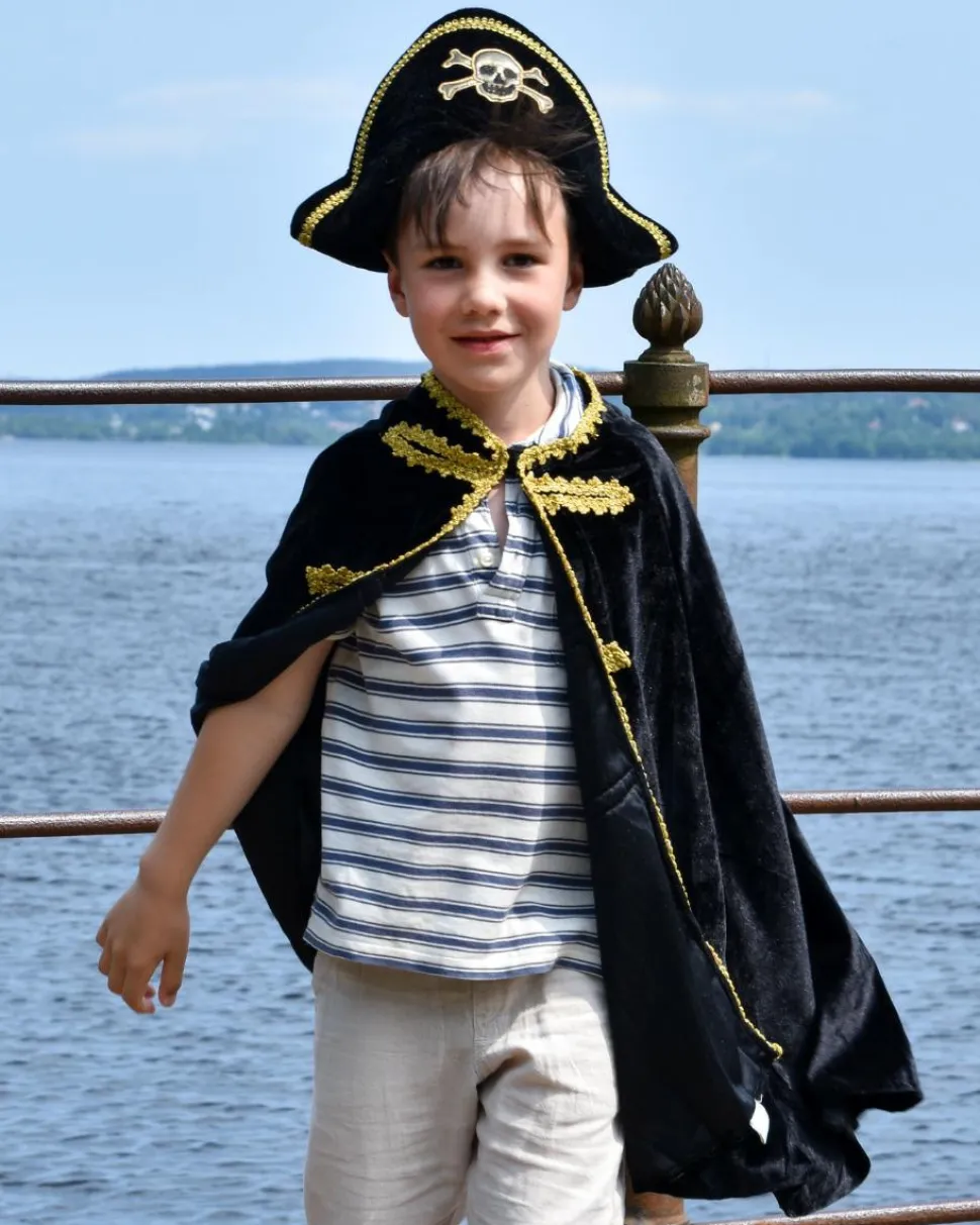 Piratkappe- og hat, str. 3-8 år