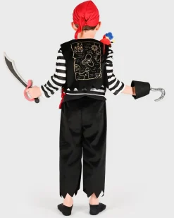 Piratkostume, inkl. tilbehør