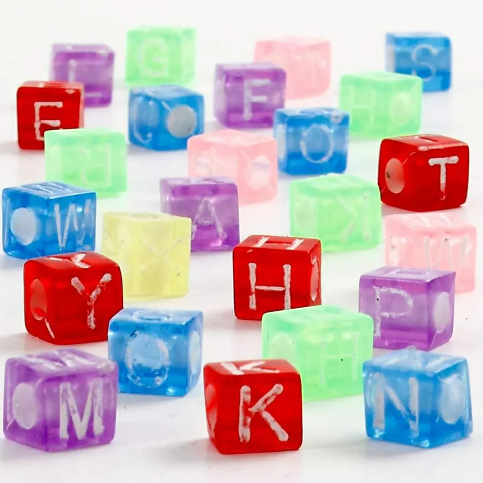 Plastperler - Bogstaver A-Z, ca. 1.950 stk