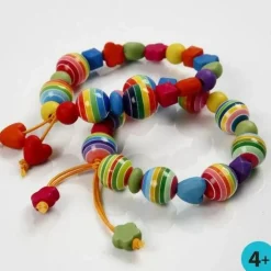 Plastperler - Figurmix hjerter/stjerner, 65 gr.