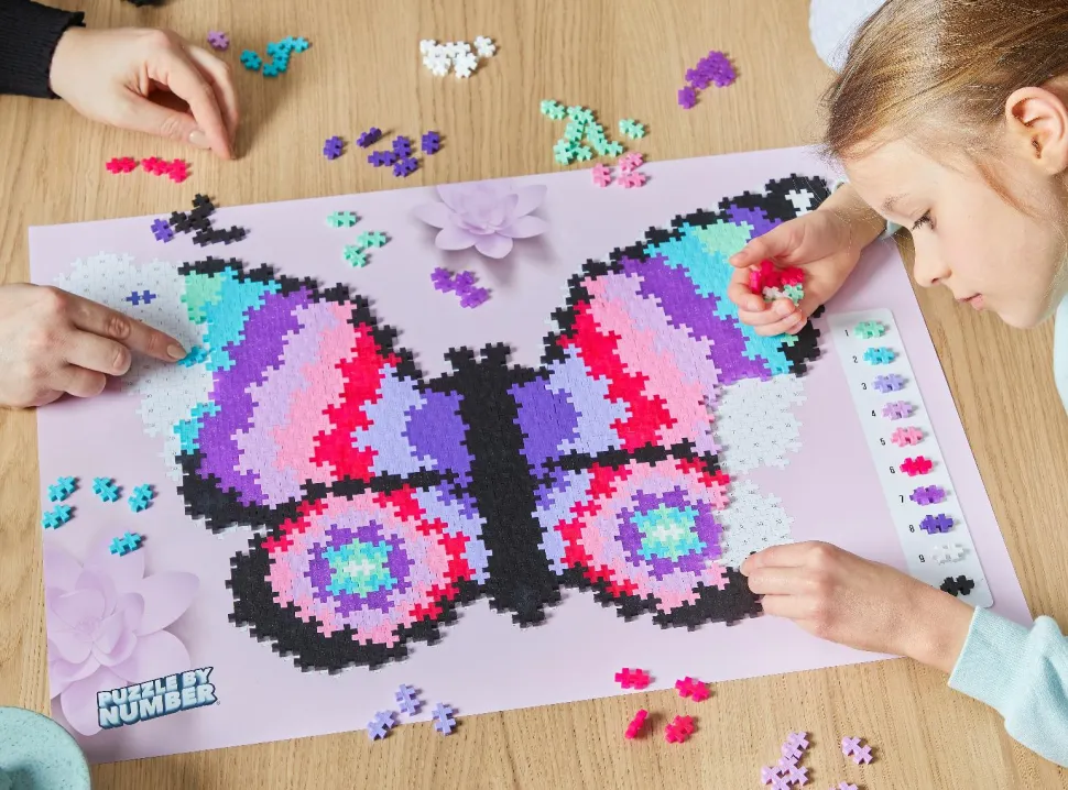 Plus-Plus - Puzzle By Number, Sommerfugl 800 stk