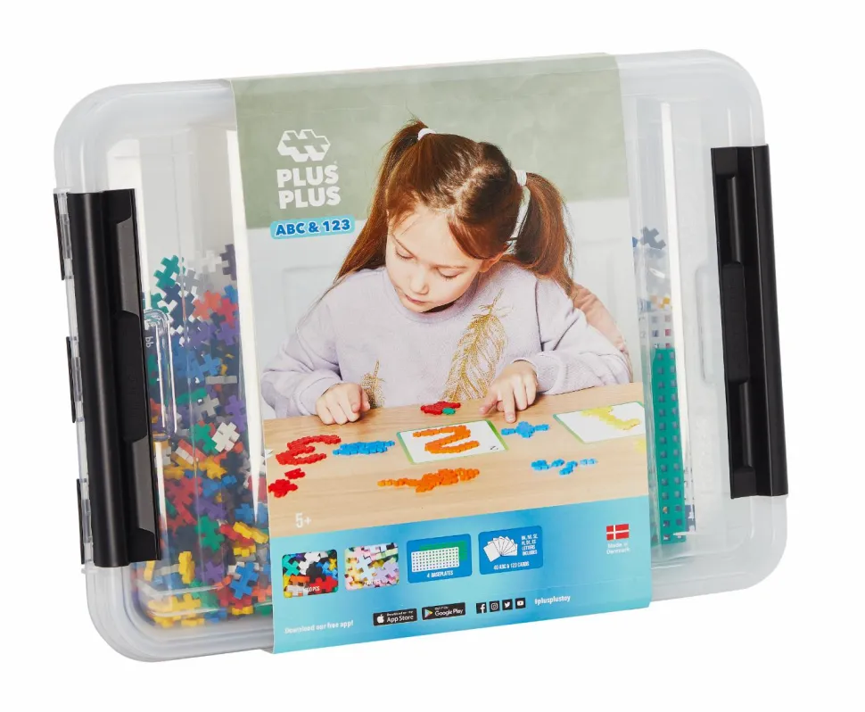 Plus-Plus ABC + 123 Mix inkl. kasse, 2.000 stk