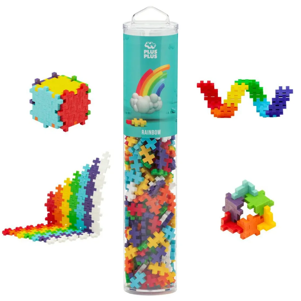 Plus-Plus i rør - Rainbow Mix, 240 stk