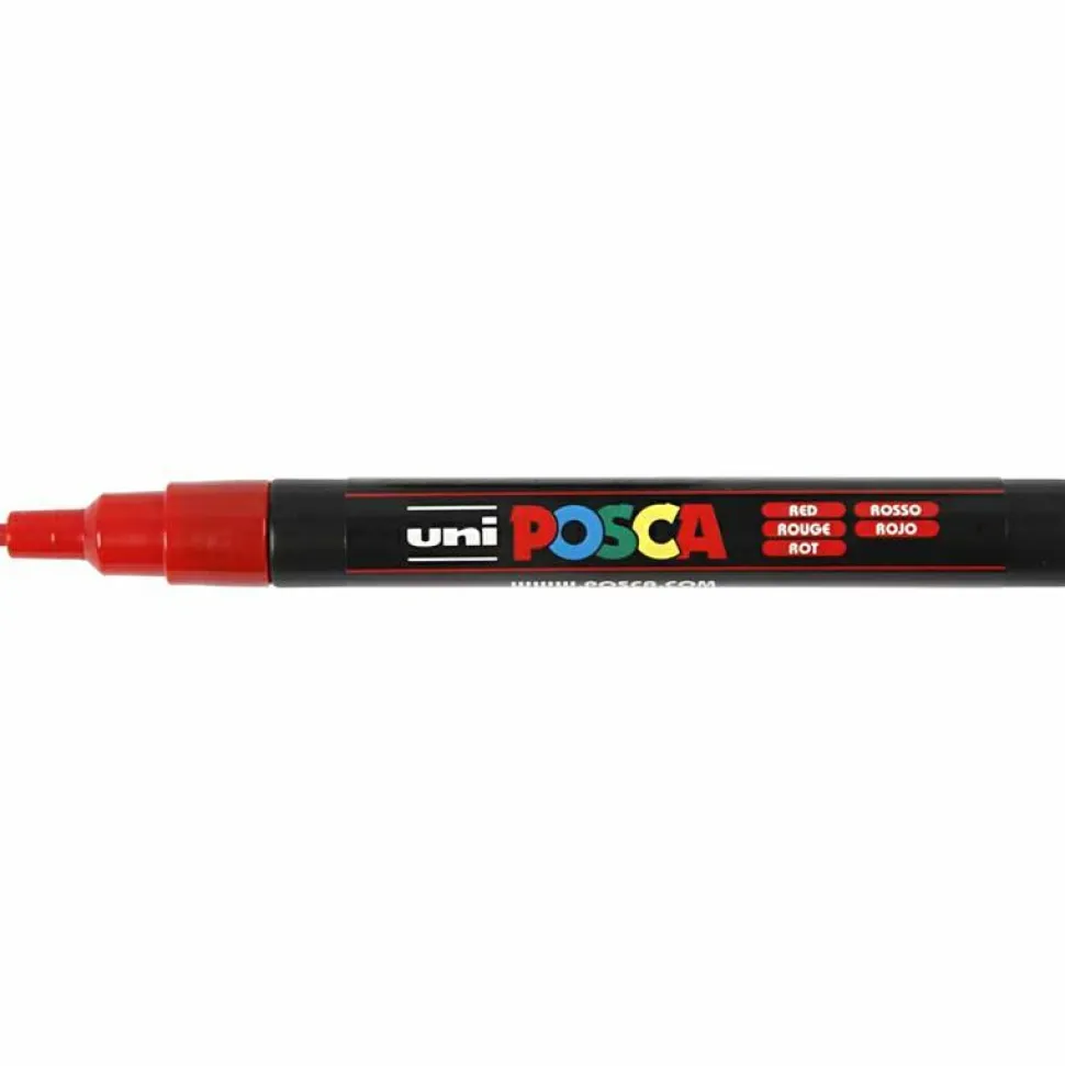 Posca tusser PC-3M - Basisfarver, 12 stk.