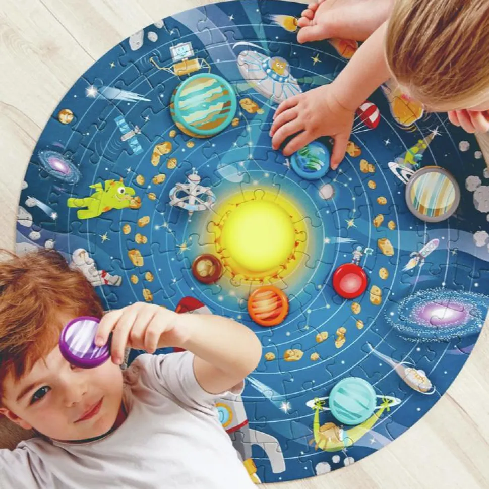 Puslespil m. 100 brikker - Solsystemet