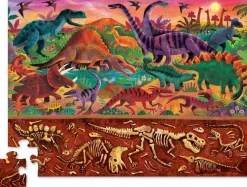 Puslespil m. 48 brk. - Over/Under - Dino World