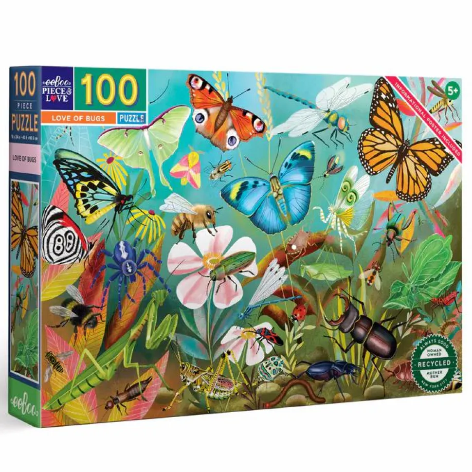 Puslespil med 100 brikker - Insekter