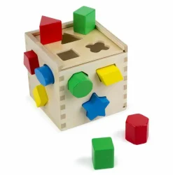 Puttekasse med geometriske klodser