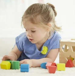 Puttekasse med geometriske klodser