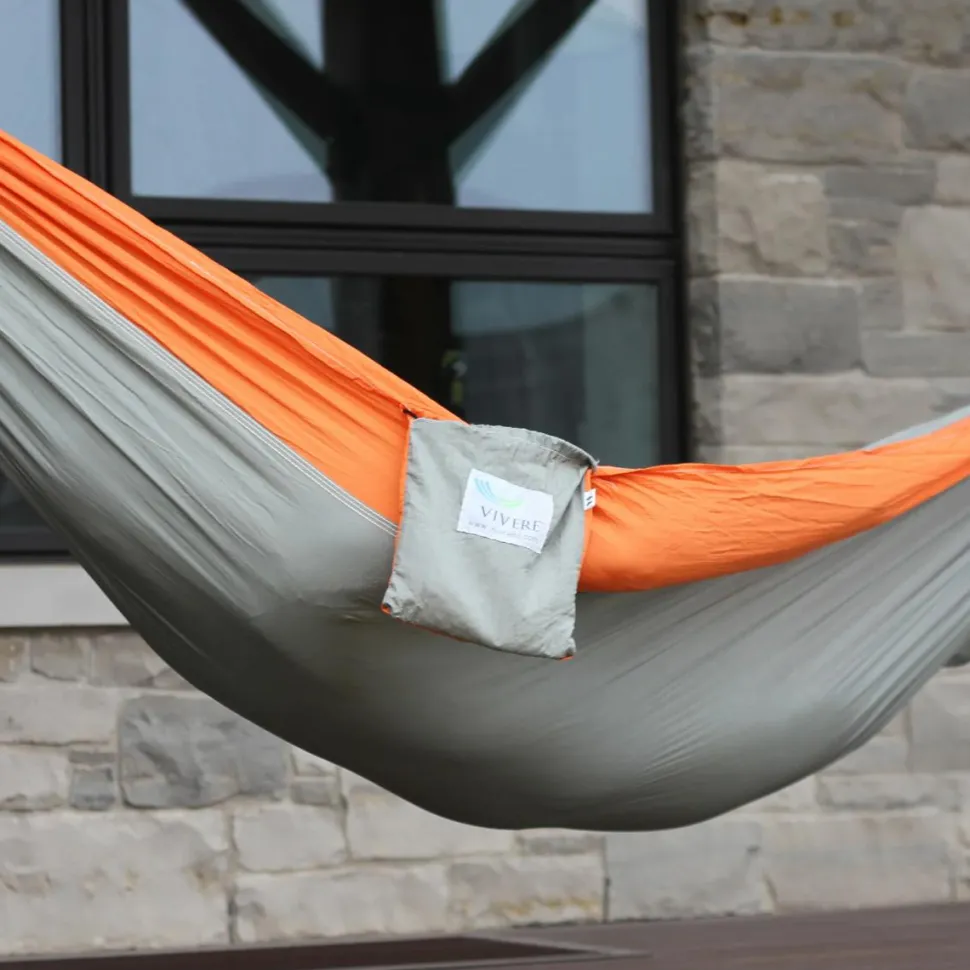 Rejsehængekøje dobbelt (nylon) - Grå