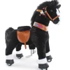 Rid Selv - Hest, sort m. hvid blis, Medium