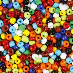 Rocaiperler Ø4 mm - Basisfarver, 1.000 gr.