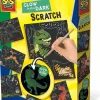 Scratch kort - Glow in the dark dinosaurer