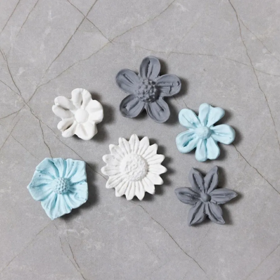 Silikoneform - Blomstermix, 6 motiver