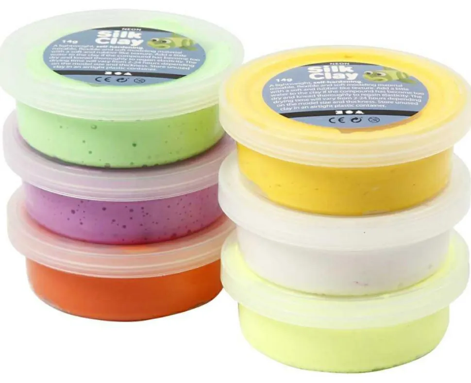 Silk Clay 6 x14 gr. - Påskefarver