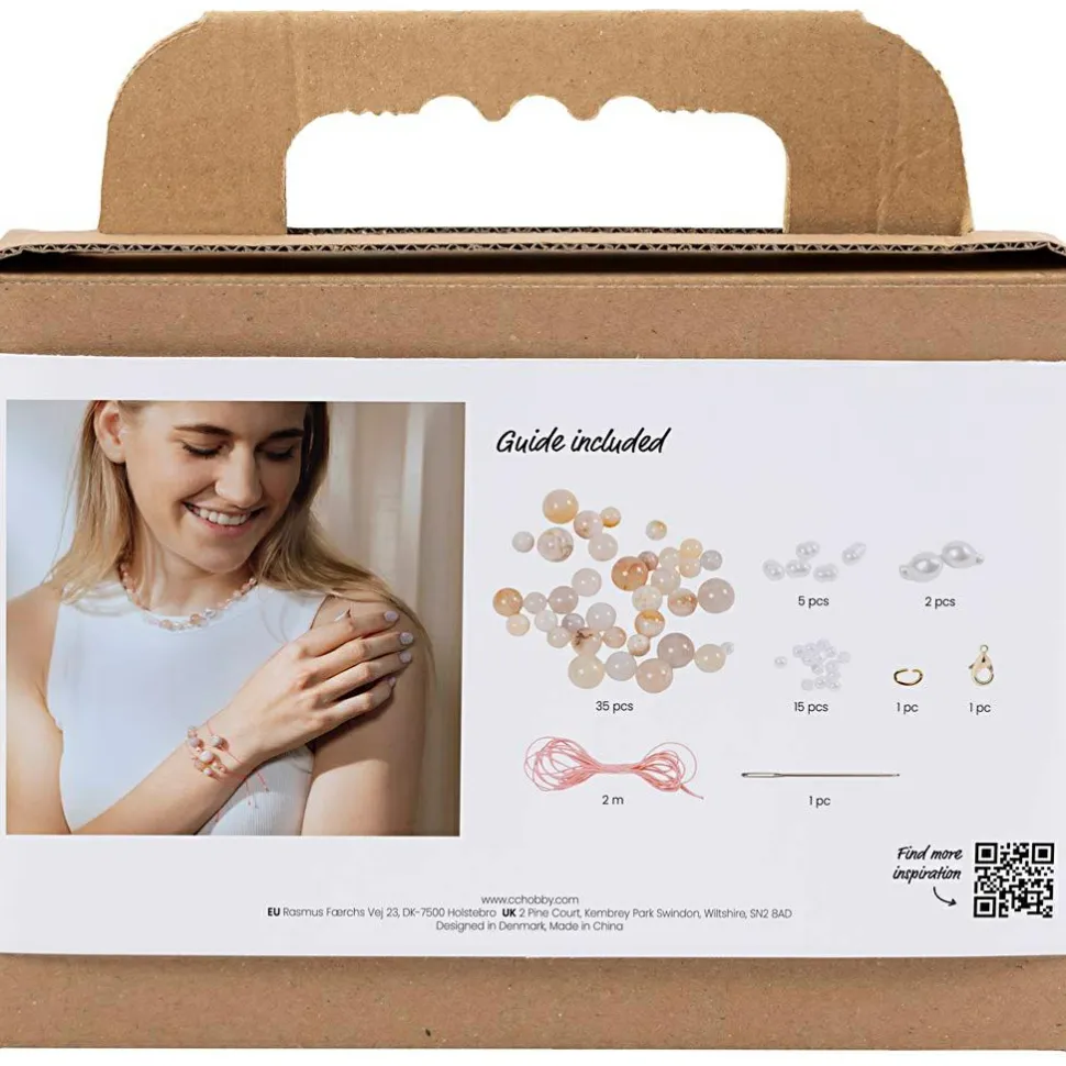 Smykkekit - Halskæde & armbånd, Agater natur