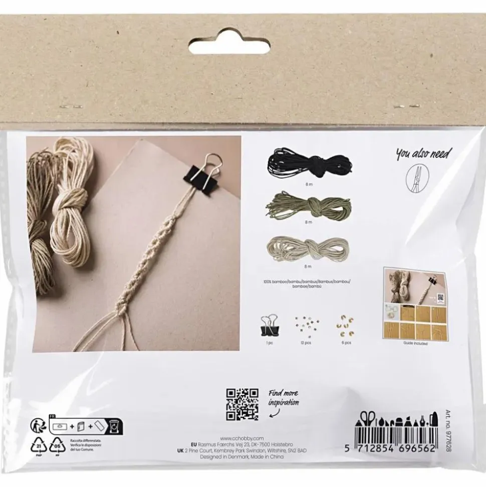 Smykkekit - Macramé armbånd, 3 stk