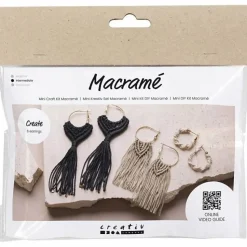 Smykkekit - Macramé øreringe, 3 par